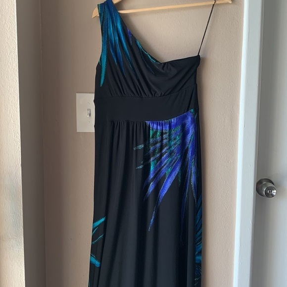 LONDON TIMES Tropical One Shoulder Maxi Dress - Picture 7 of 9